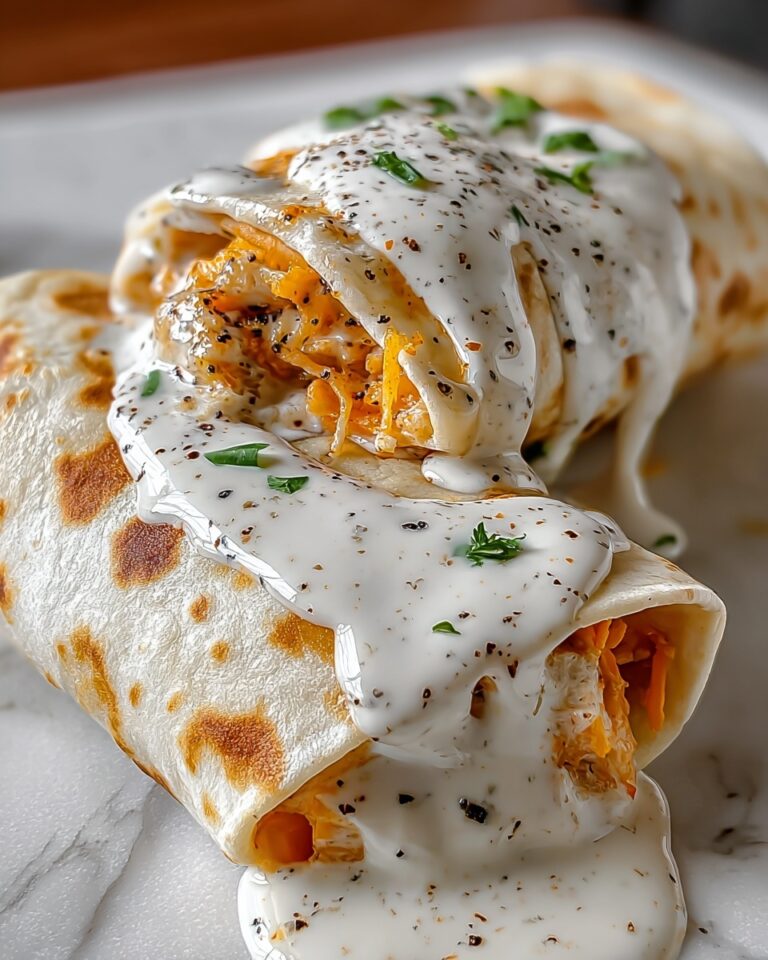 Cheesy Chicken Alfredo Wraps Recipe