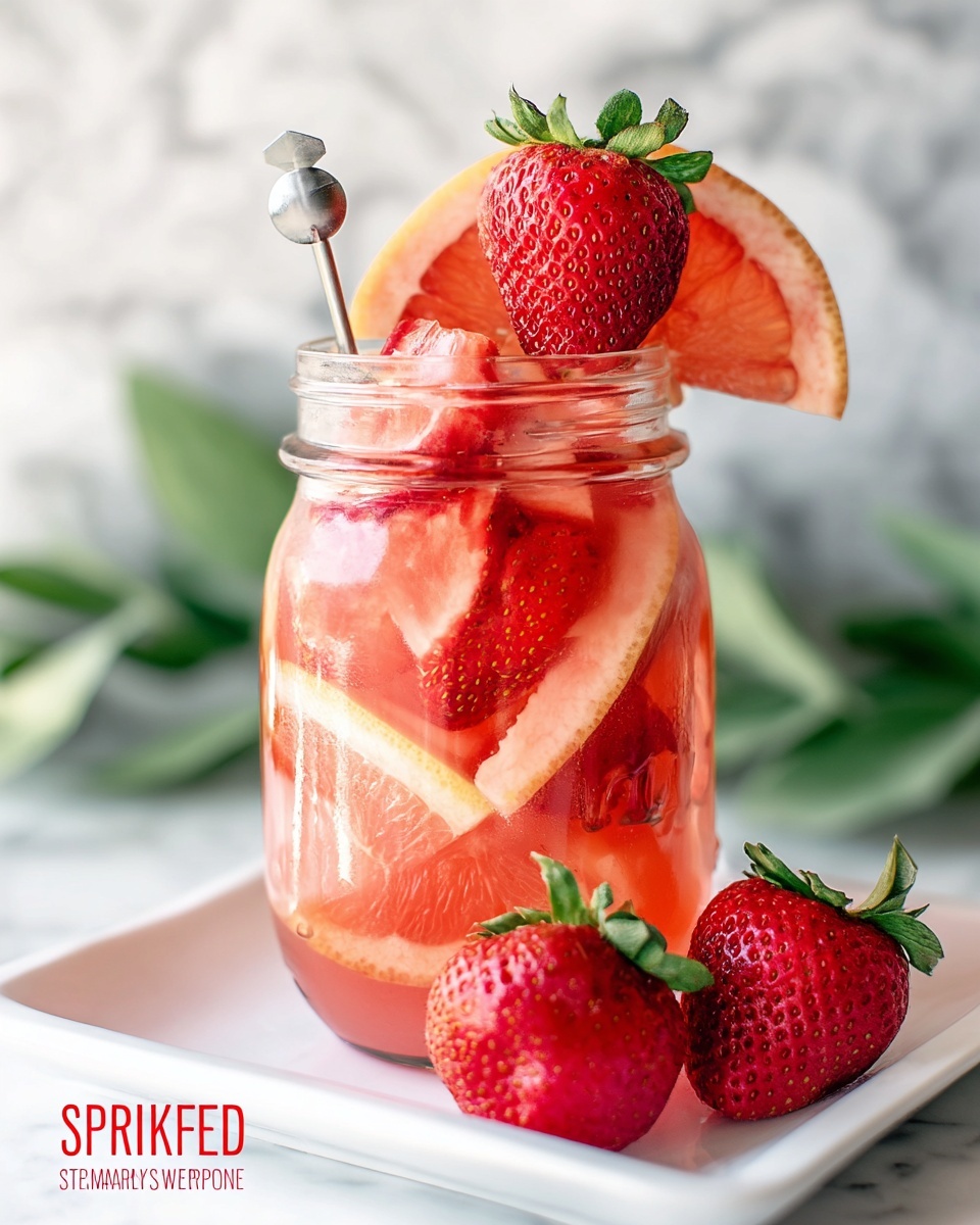 Strawberry Grapefruit Spiked Lemonade Recipe - Recipe Image