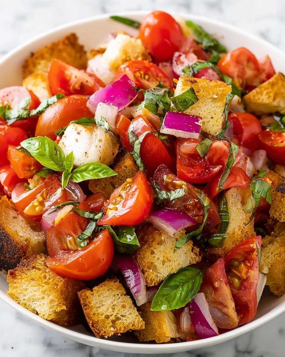 Classic Panzanella Salad With Delicious Homemade Dressing Recipe - Recipe Image