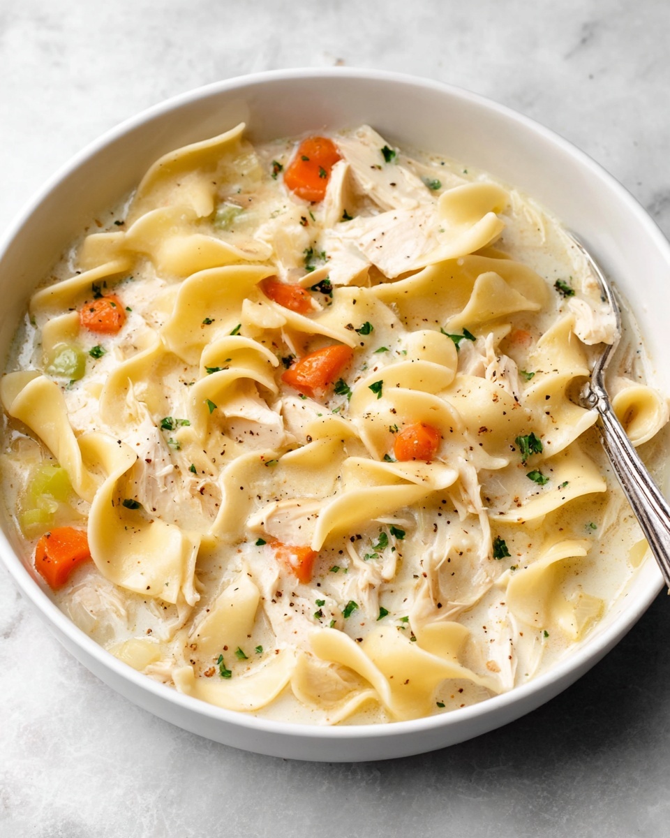 Creamy Chicken Noodle Soup Recipe - Recipe Image
