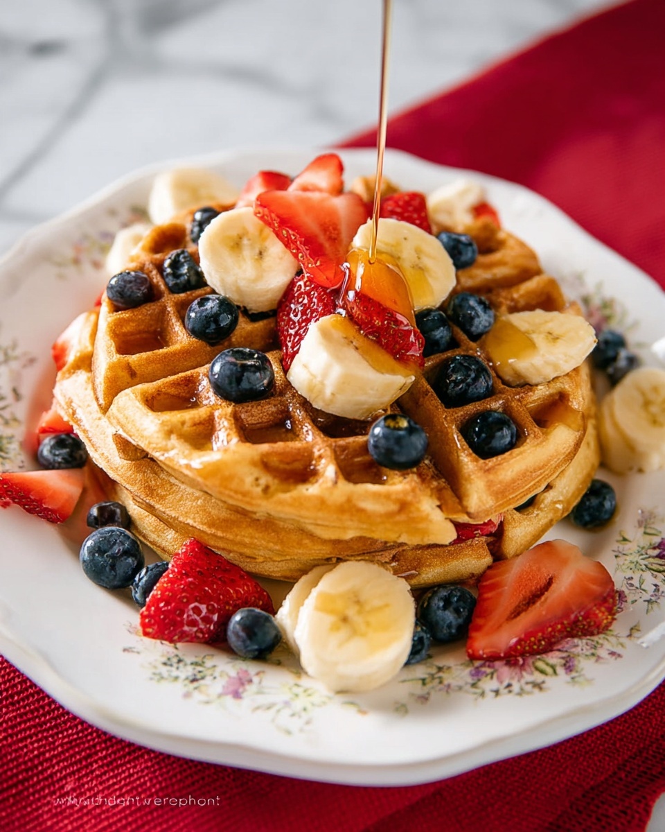 Whole Wheat and Blueberry Waffles Recipe - Recipe Image
