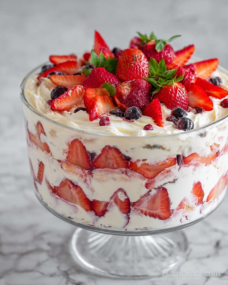 Mixed Berry and Angel Food Trifle Recipe - Recipe Image