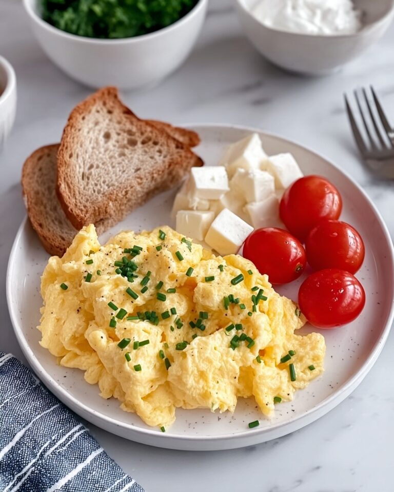 Creamy and Fluffy Cottage Cheese Scrambled Eggs Recipe