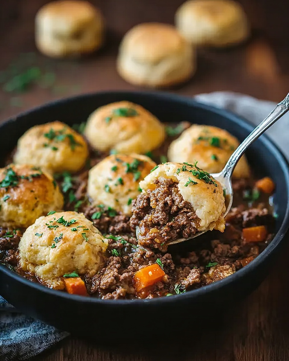 Savory Ground Beef and Dumplings Recipe - Recipe Image