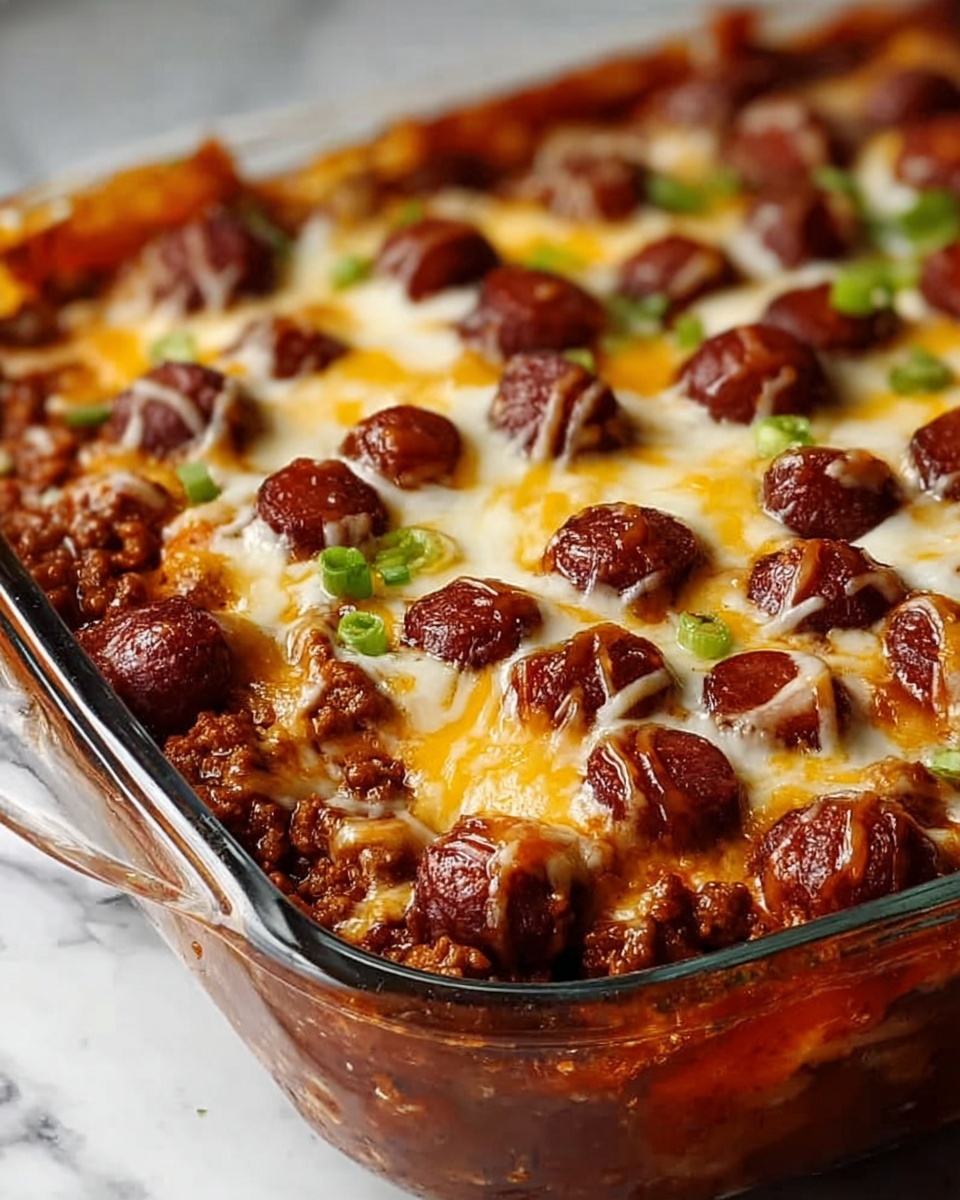 Chili Cheese Dog Casserole Recipe - Recipe Image