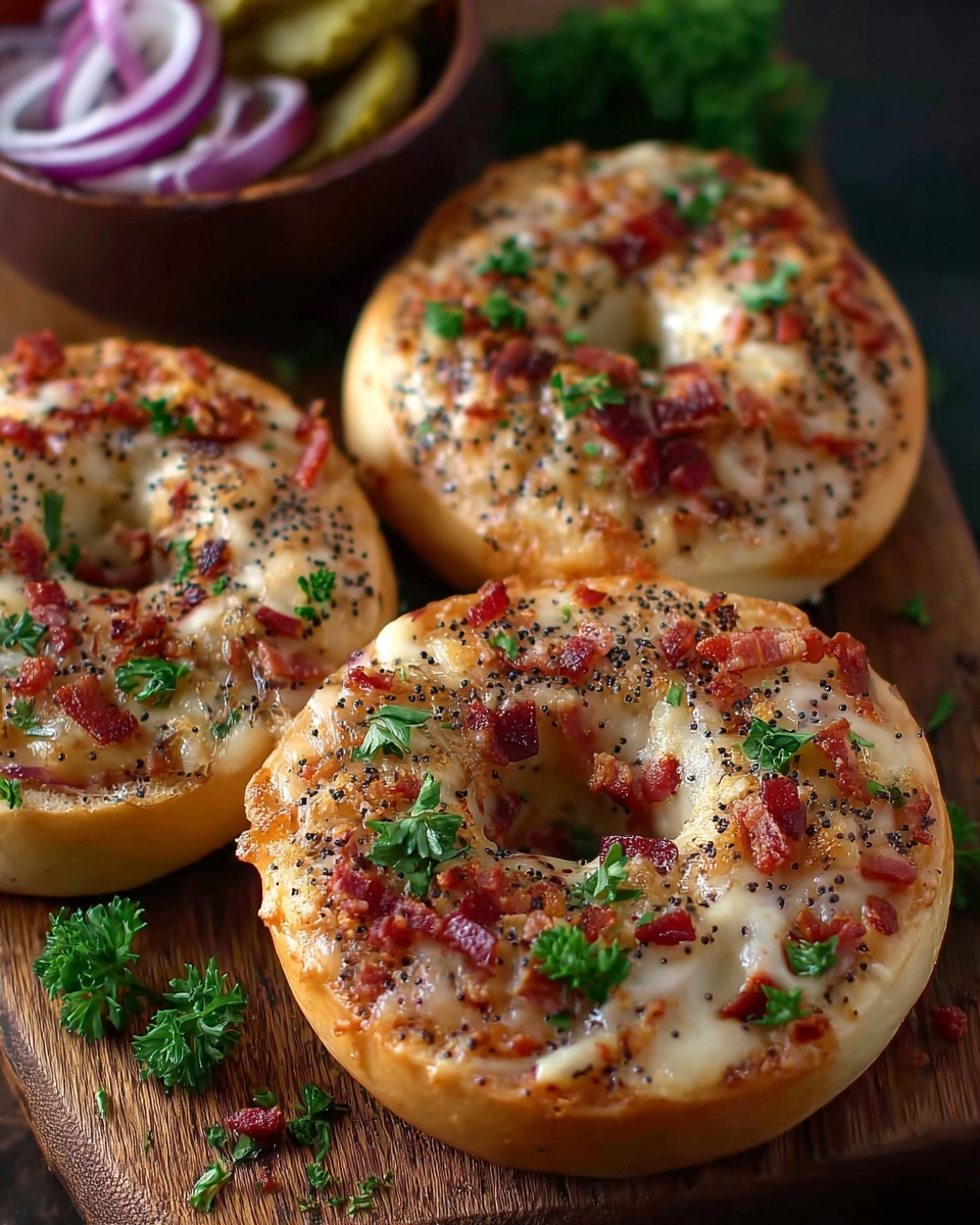 Breakfast Quiche Stuffed Bagels Recipe - Recipe Image