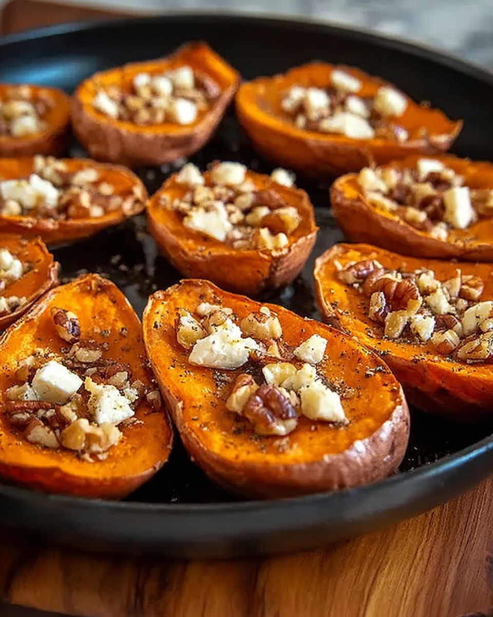 Sweet and Savory Roasted Sweet Potato Rounds with Honey Feta Recipe - Recipe Image