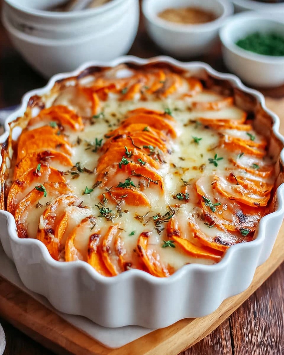 Creamy Scalloped Sweet Potatoes Recipe - Recipe Image