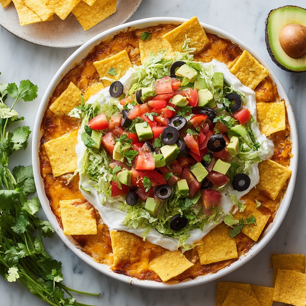 Skinny Taco Dip for a Crowd Recipe - Recipe Image