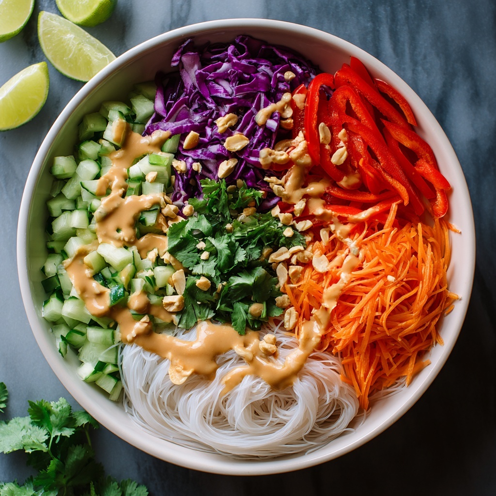 Spring Roll Salad with Peanut Sauce Recipe - Recipe Image