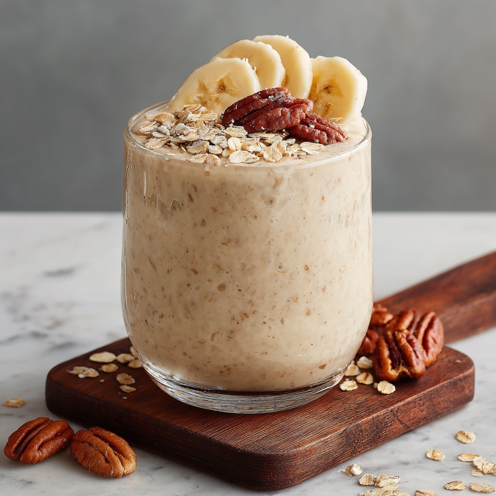 Banana Oatmeal Energy Smoothie Recipe - Recipe Image