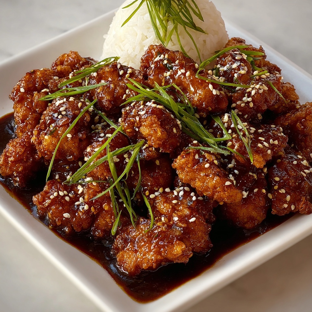Crispy Asian Sesame Chicken with Sticky Glaze Recipe - Recipe Image