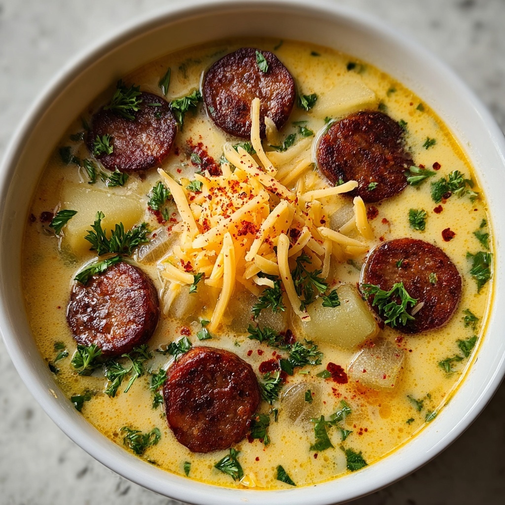 Creamy Chorizo Potato Soup Recipe - Recipe Image