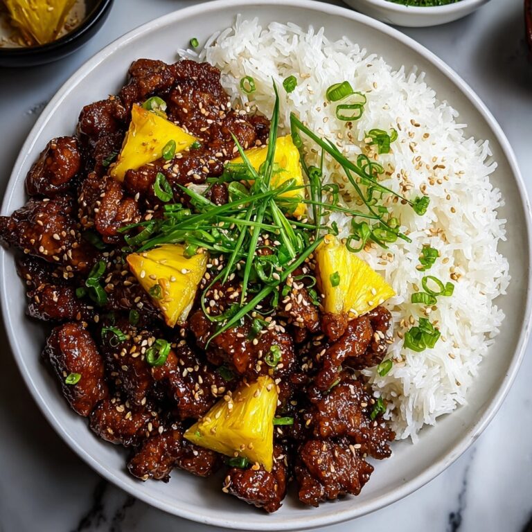 Sweet & Sticky Pineapple Bourbon Chicken Recipe