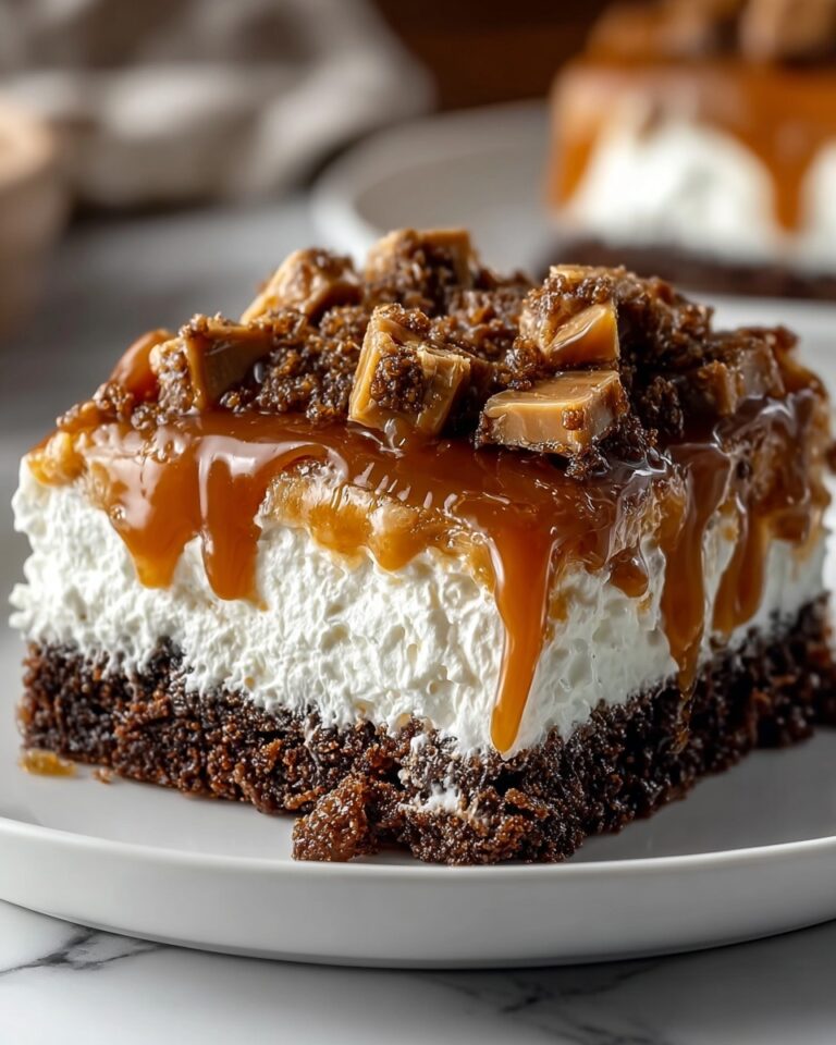 Butterfinger Candy Bar Poke Cake Recipe