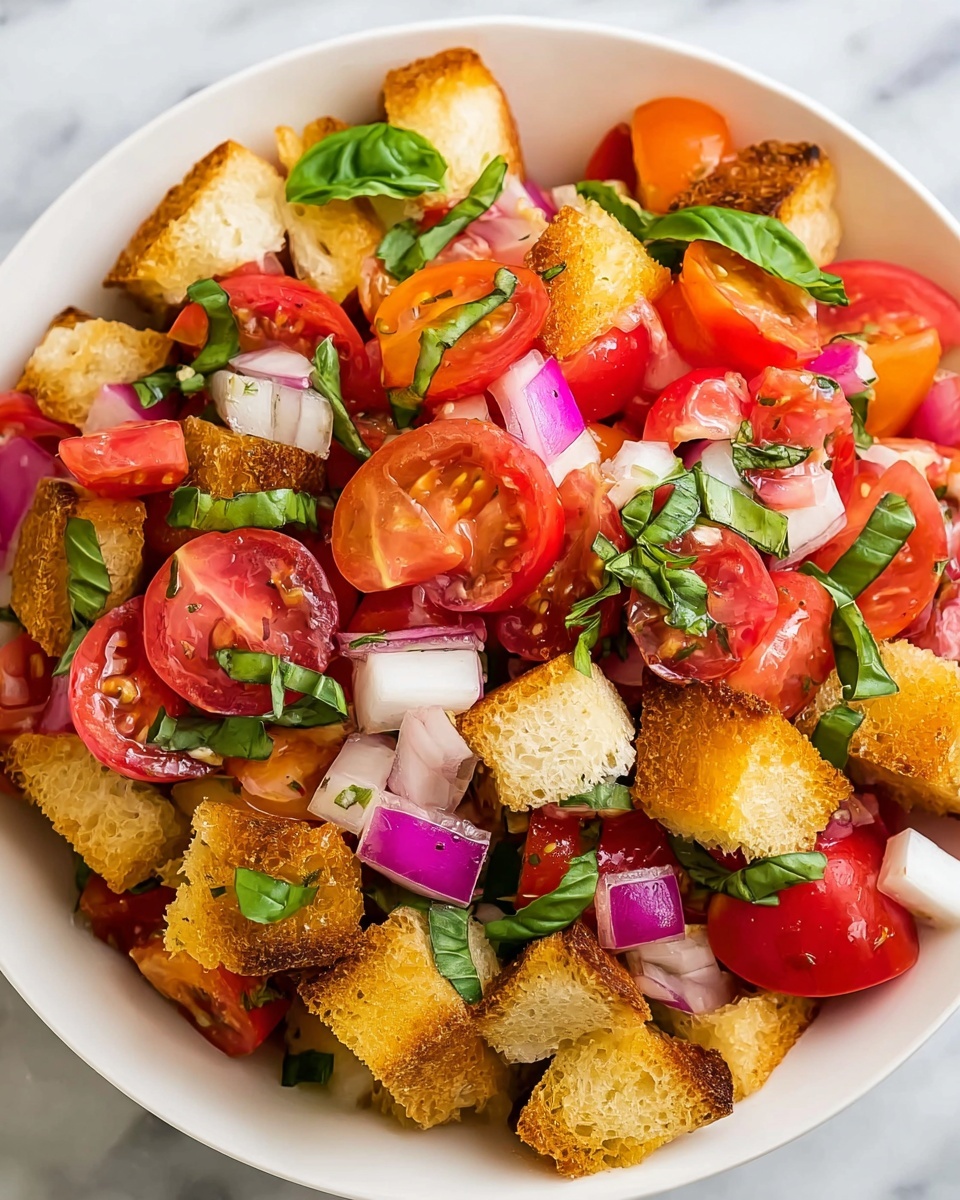 Classic Panzanella Salad With Delicious Homemade Dressing Recipe - Recipe Image