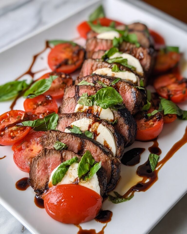 Balsamic Grilled Flank Steak Caprese Recipe