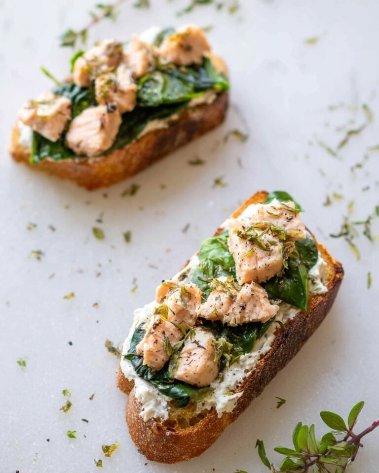 Salmon Tartine with Dill Greek Yogurt and Arugula Recipe