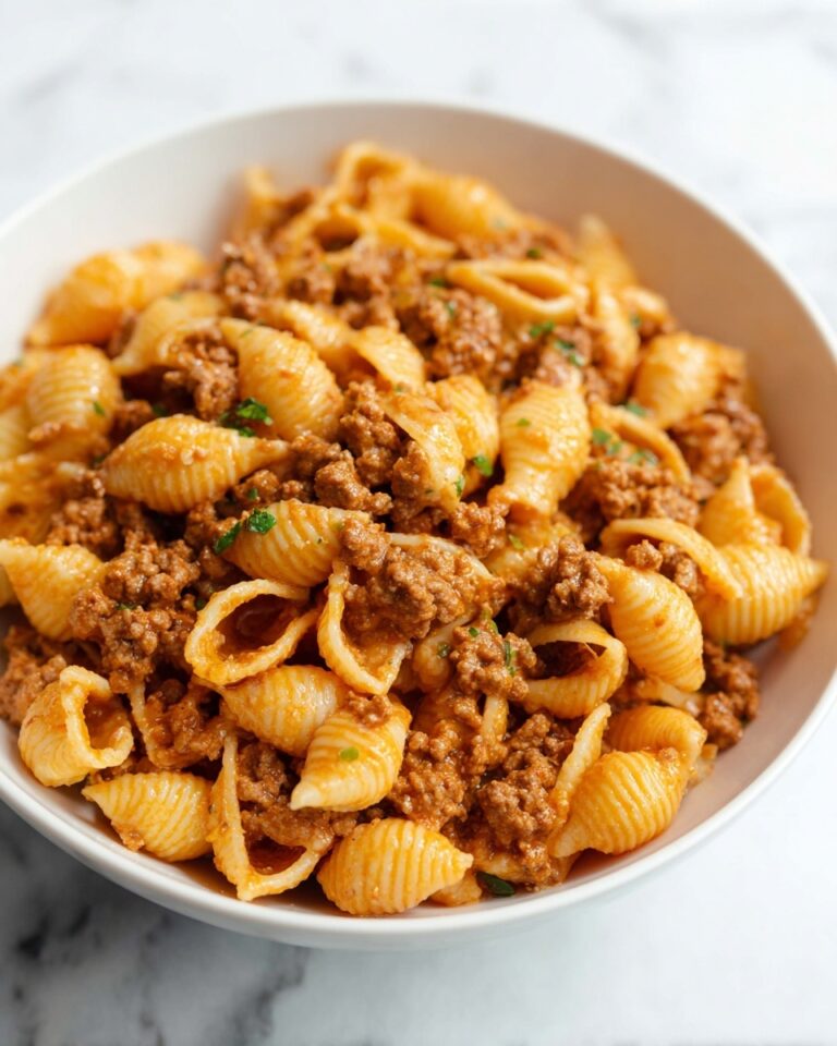 Easy Creamy Beef and Shells Recipe
