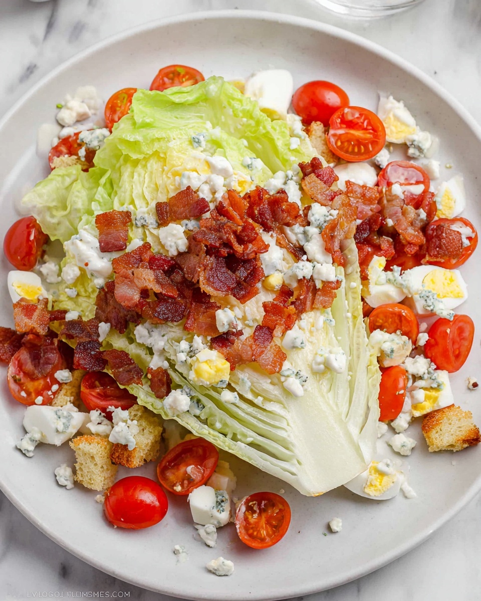 Iceberg Wedge Salad with Blue Cheese Dressing Recipe - Recipe Image