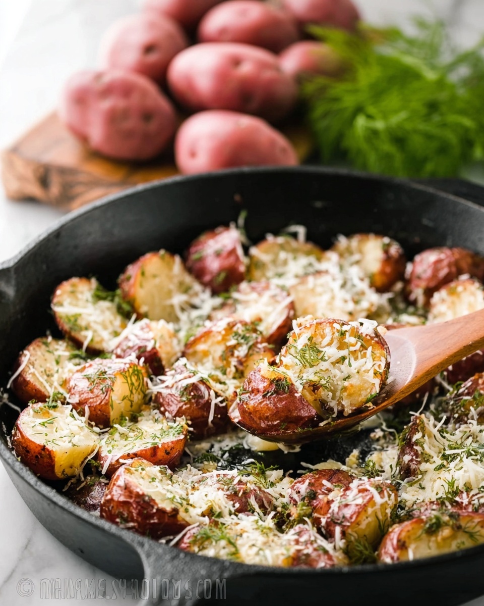 Buttered Red Potatoes with Dill and Parmesan Recipe - Recipe Image