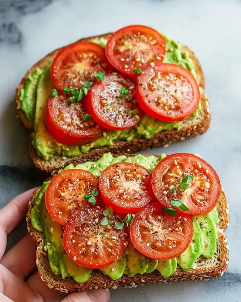 Cherry Tomato Balsamic Avocado Toast Recipe