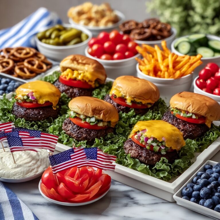 Red, White & Blue Burger Bar Recipe