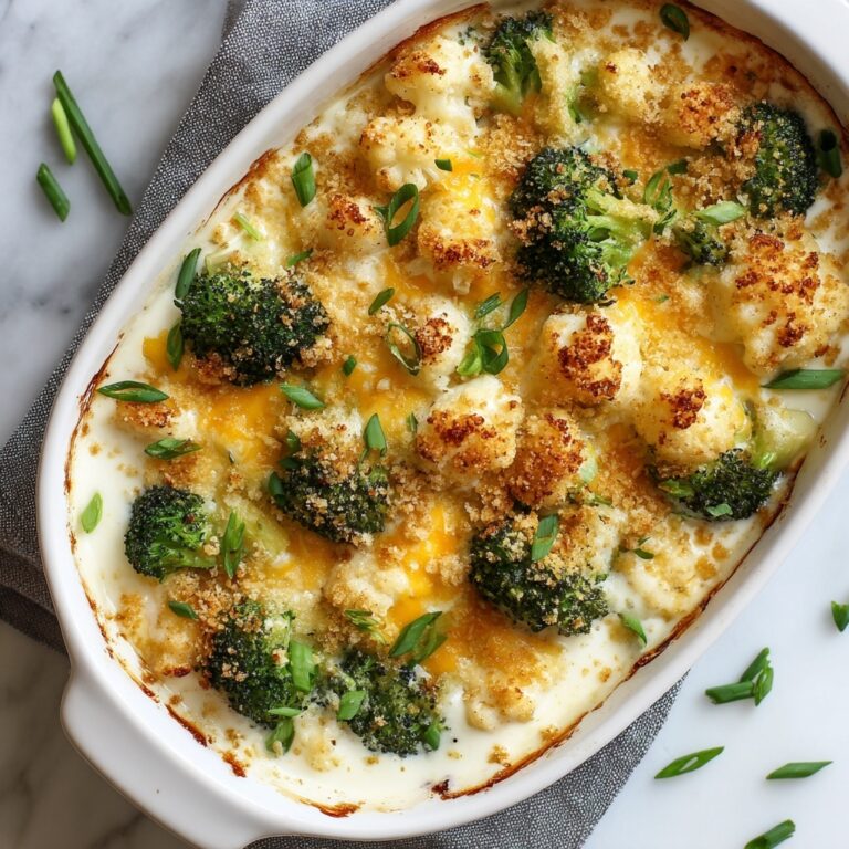 Broccoli Cauliflower Bake (Vegetable au Gratin) Recipe