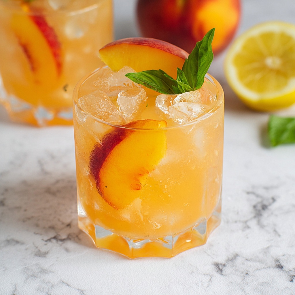 Bourbon Peach Smash Recipe - Recipe Image