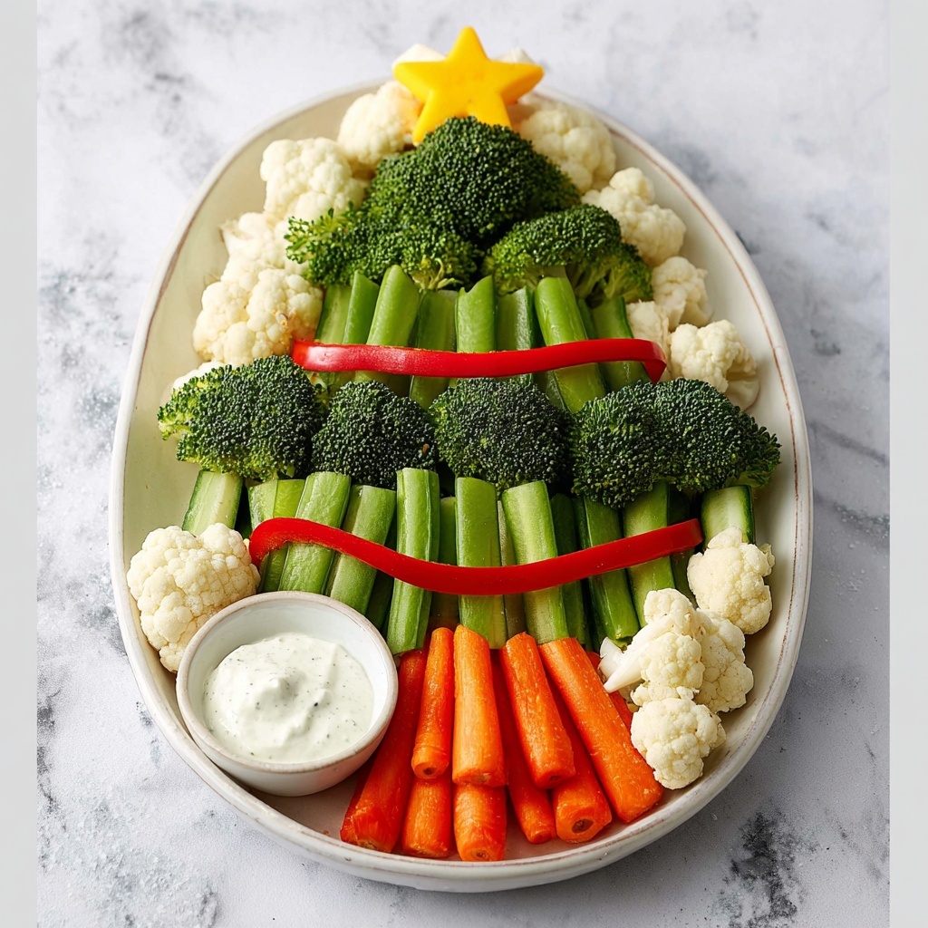 Christmas Tree Veggie Tray Recipe - Recipe Image