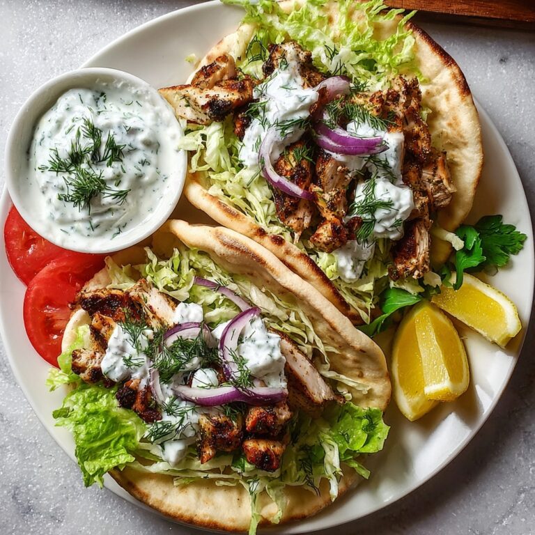 Mediterranean Chicken Gyros with Creamy Feta Tzatziki Recipe