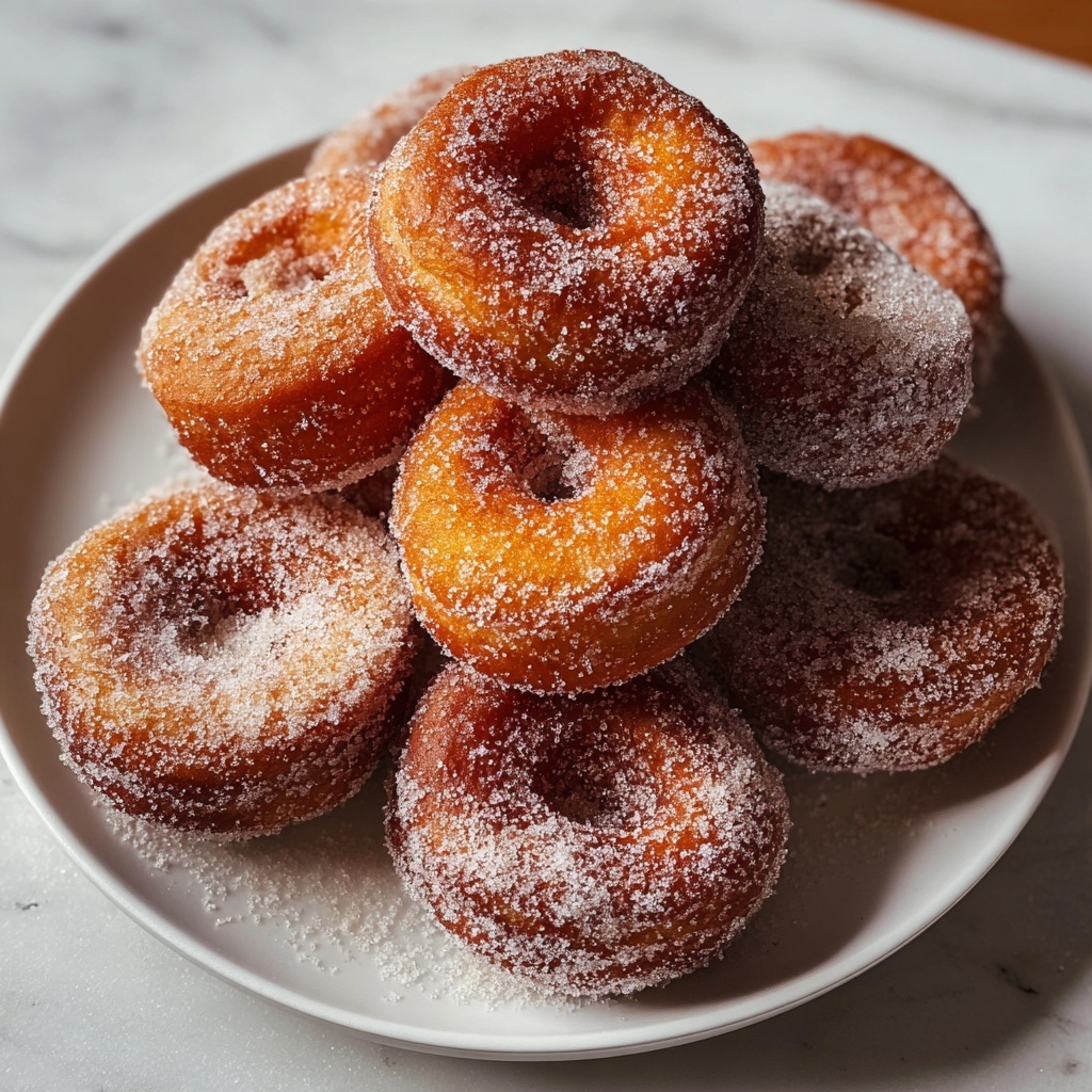 Baked Pumpkin Donuts with Cinnamon Sugar Coating Recipe - Recipe Image