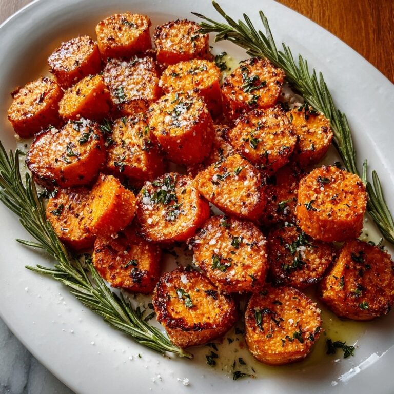 Crispy Baked Sweet Potato Bites with Parmesan Herb Butter Recipe