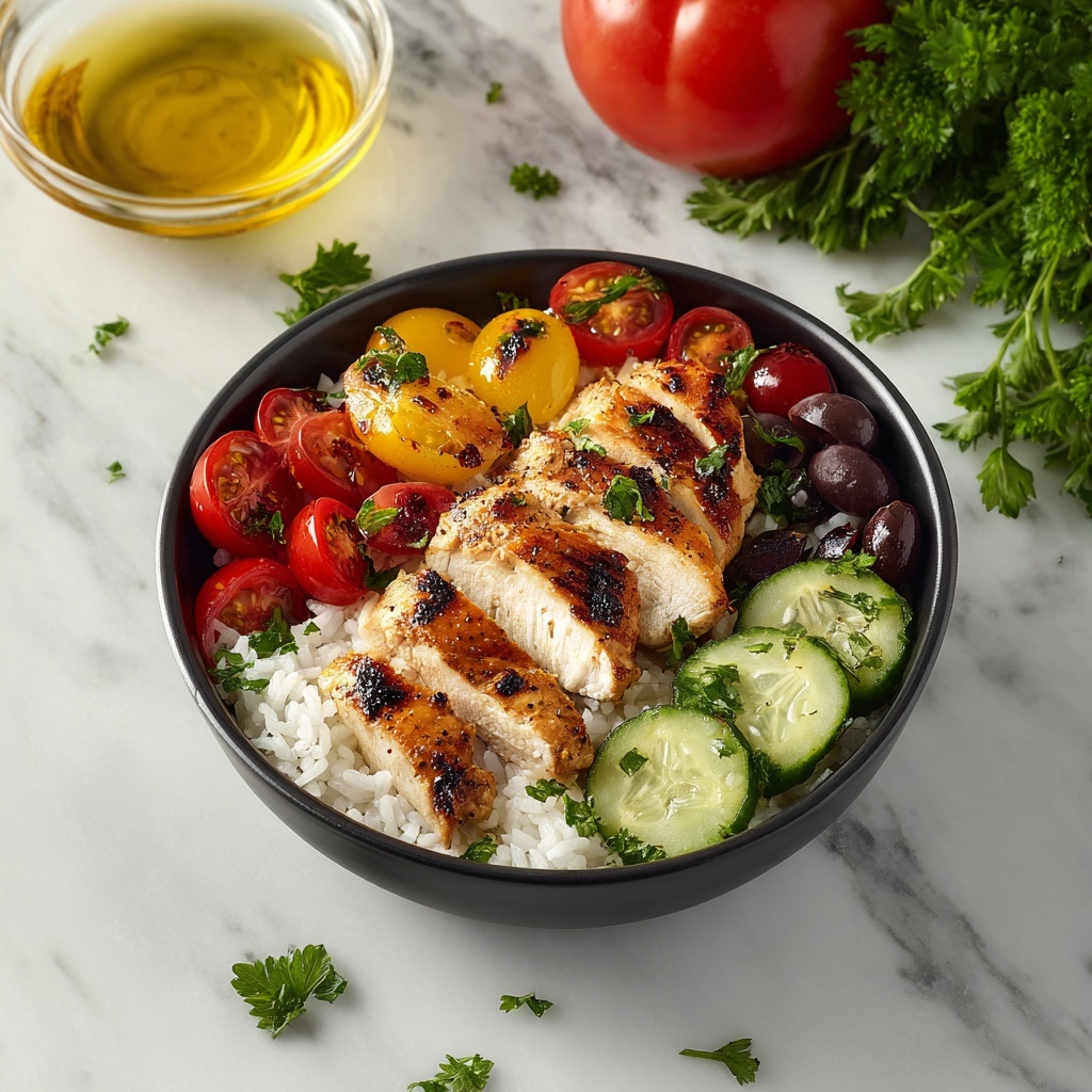 Healthy Greek Chicken Bowls Recipe - Recipe Image