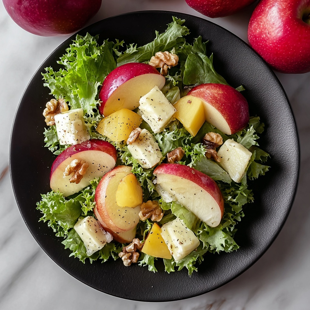 Creamy Apple Fruit Salad with Nuts and Yogurt Dressing Recipe - Recipe Image