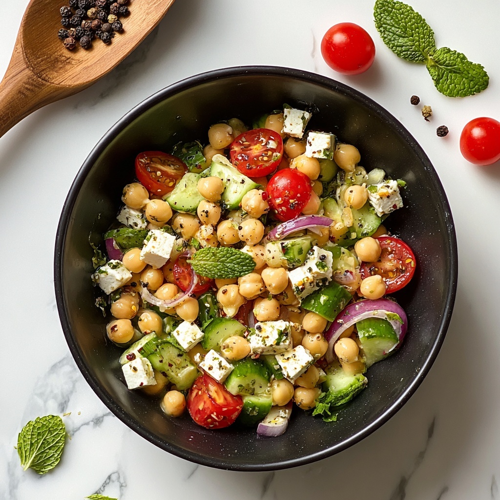 Cottage Cheese and Chickpeas Salad Recipe - Recipe Image