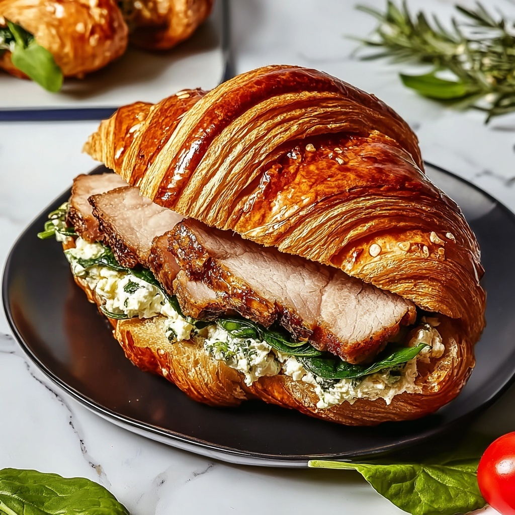 Chicken Caesar Croissant Sandwich Recipe - Recipe Image