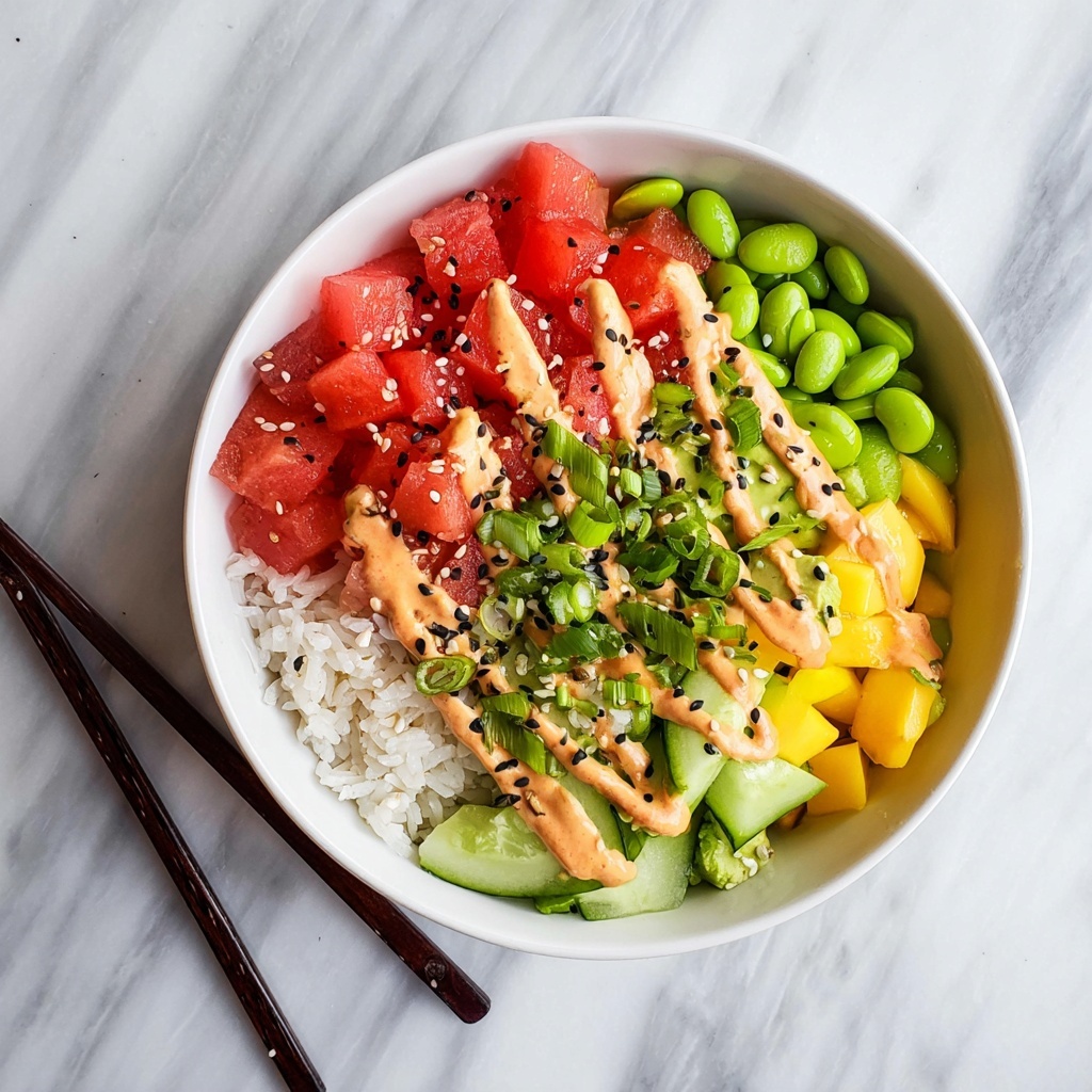 Watermelon Poke Bowl Recipe - Recipe Image
