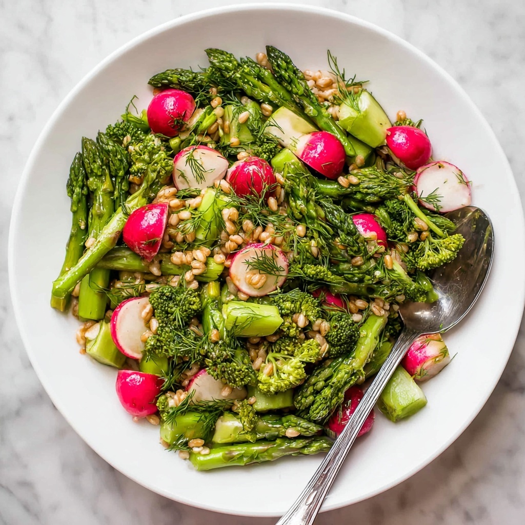 Spring Farro Salad with Roasted Vegetables and Fresh Herbs Recipe - Recipe Image