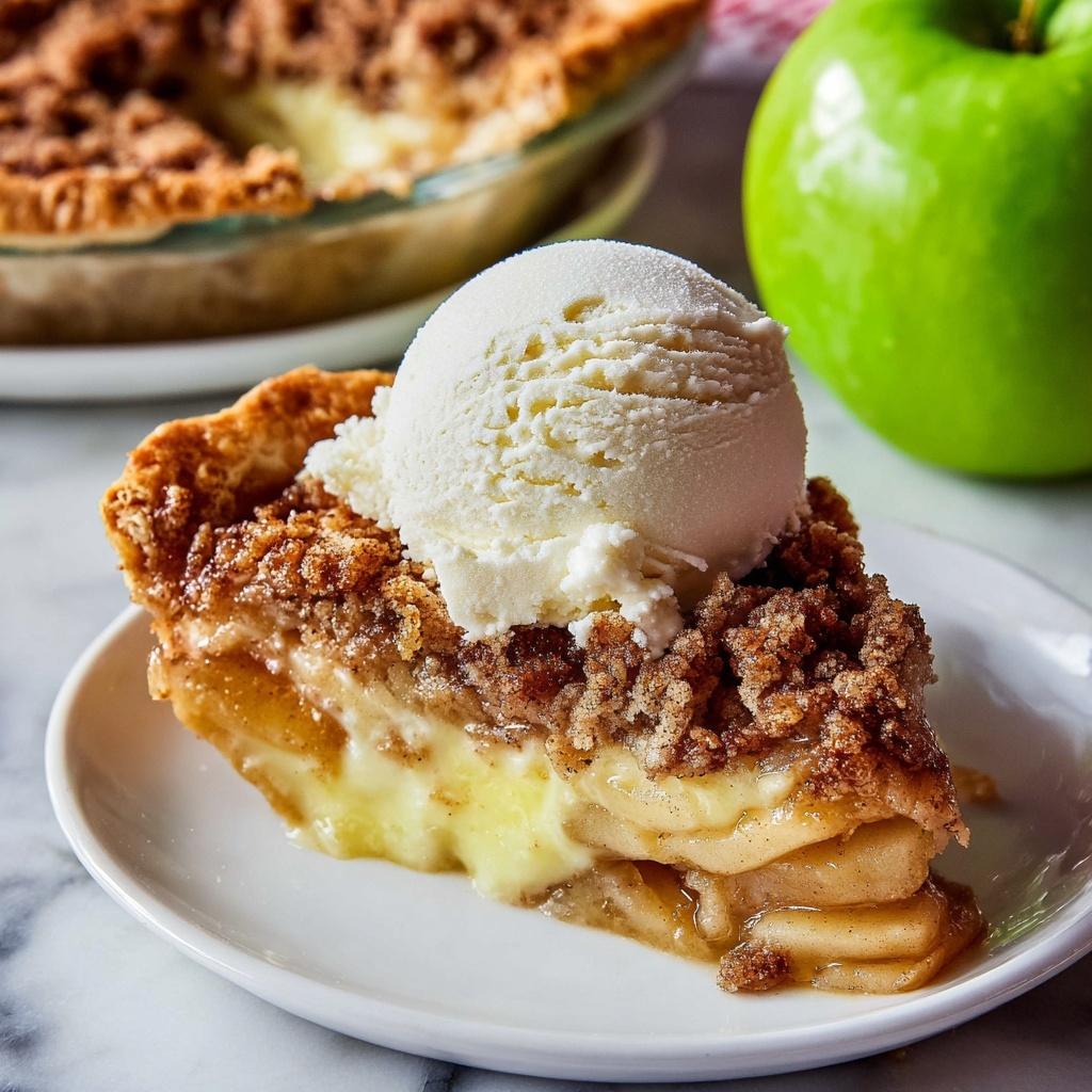 Apple Custard Pie with Cinnamon Streusel Recipe - Recipe Image