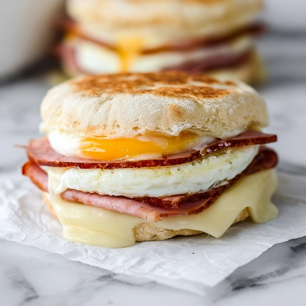 Egg White Delight Sandwich with Canadian Bacon and Cheddar Recipe - Recipe Image