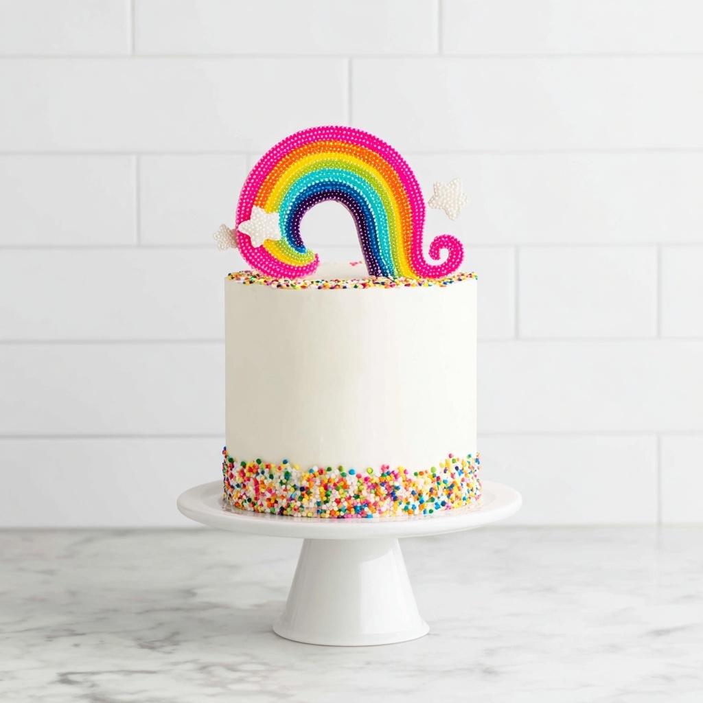 Rainbow Cake Recipe - Recipe Image