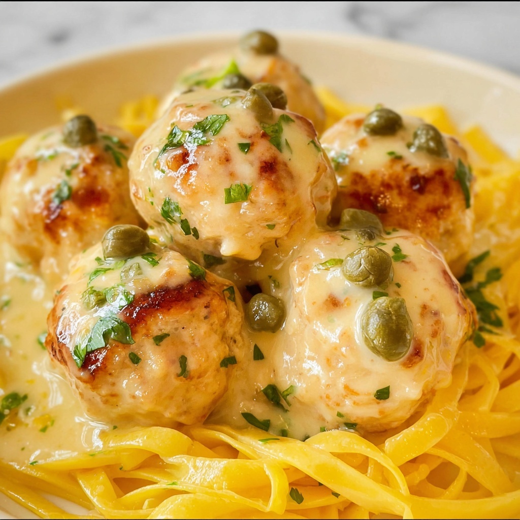 Chicken Piccata Meatballs Recipe - Recipe Image