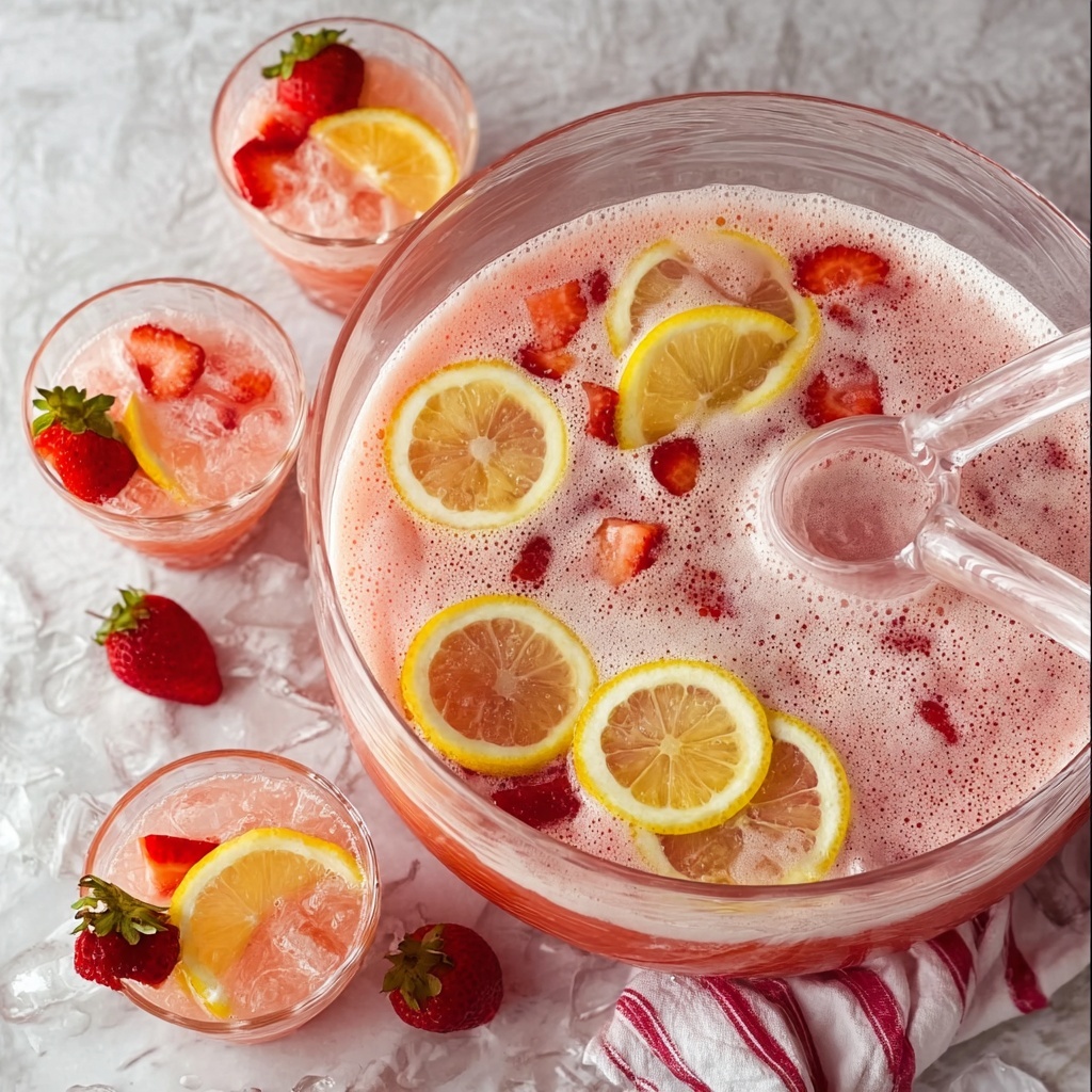 Strawberry Lemonade Party Punch Recipe - Recipe Image