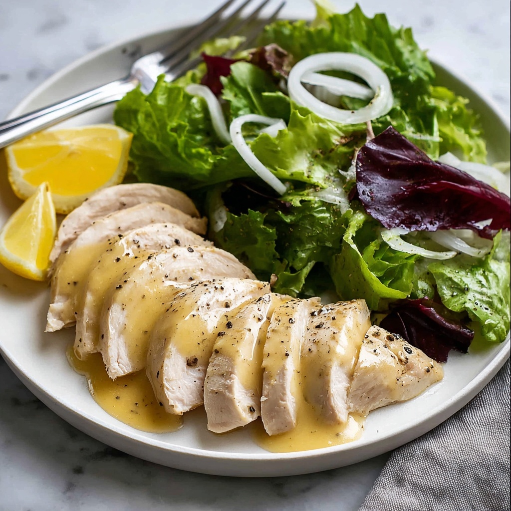Poached Chicken Breasts with Aromatic Herbs and White Wine Recipe - Recipe Image
