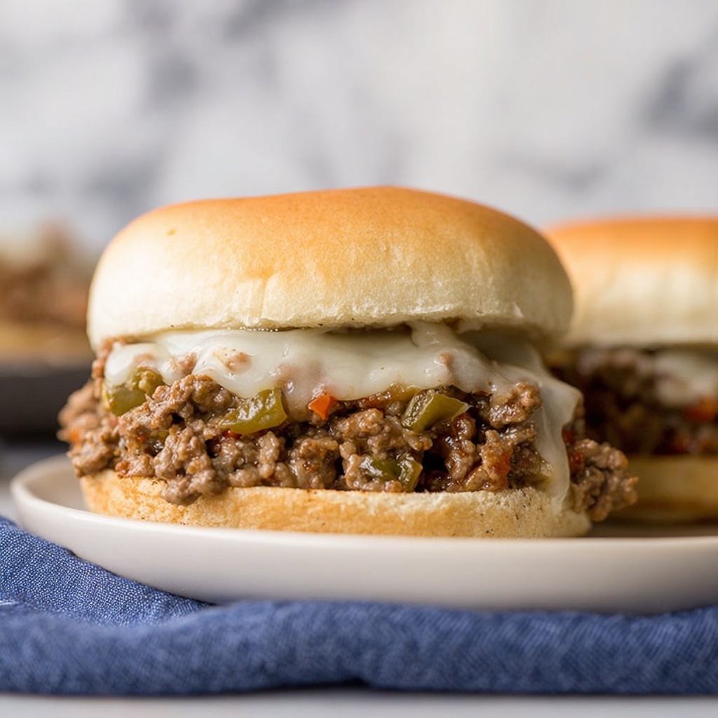 Philly Cheesesteak Sloppy Joes Recipe - Recipe Image