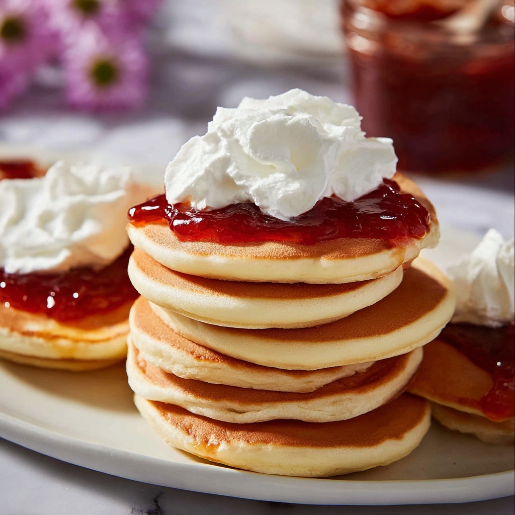 Delicious Strawberry Jam and Cream Pikelets Recipe - Recipe Image