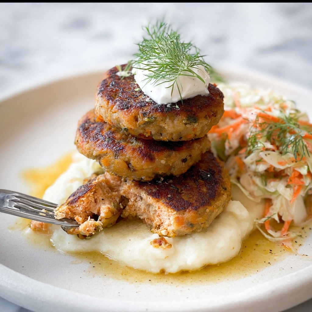 Baked Salmon Patties with Dill and Parmesan Recipe - Recipe Image