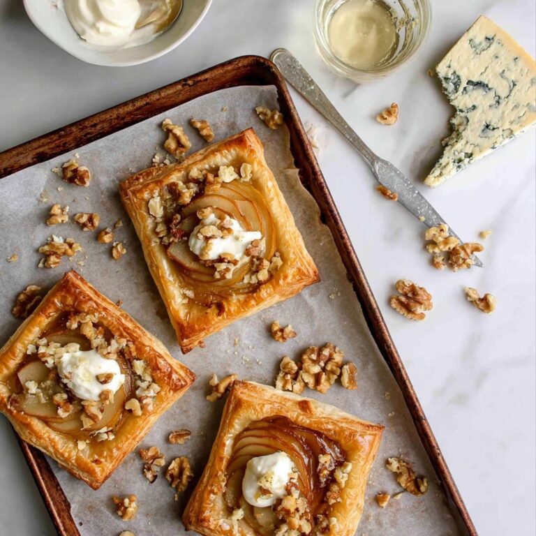 Caramelized Pears and Blue Cheese Tarts Recipe