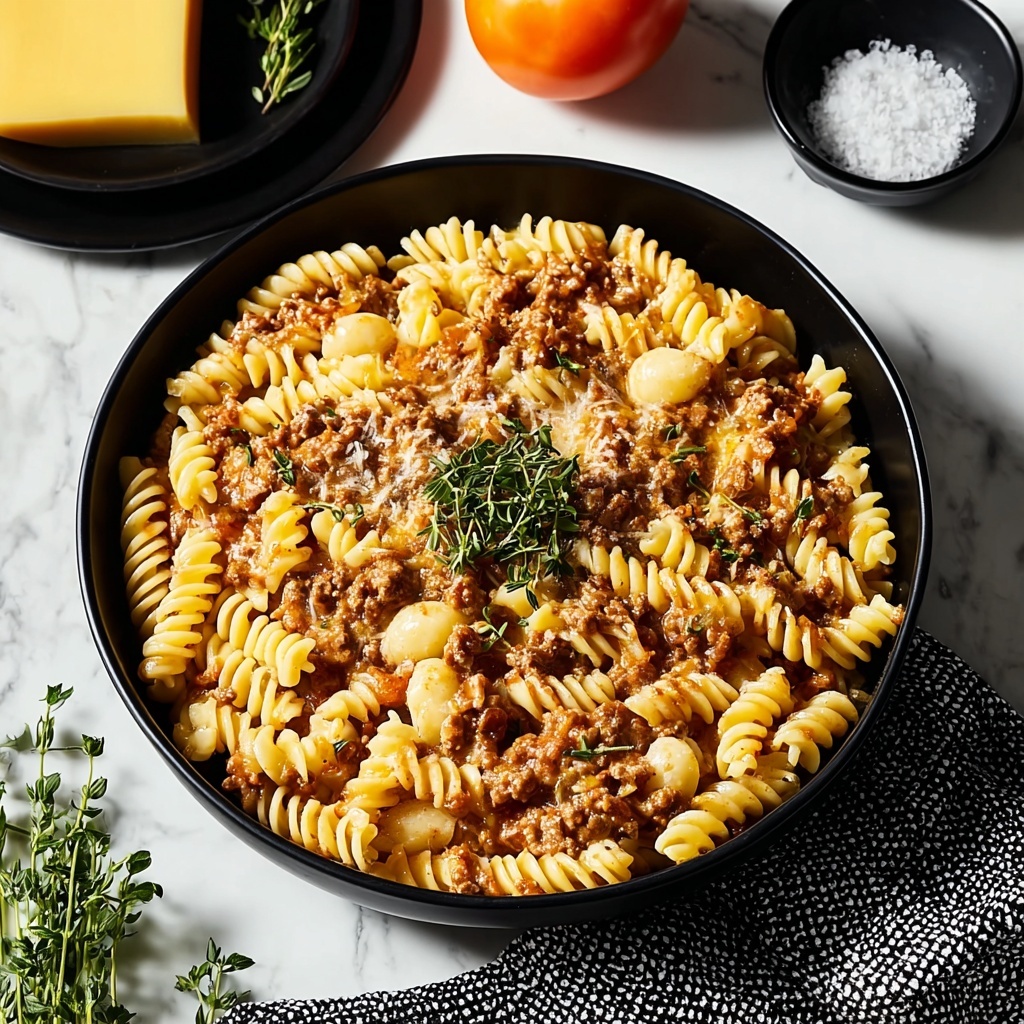 Stovetop Creamy Ground Beef Pasta Recipe - Recipe Image